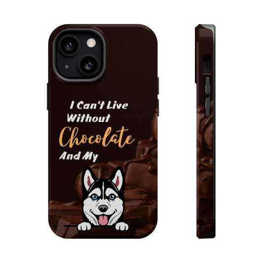 Chocolate and Dog iPhone 13 MagSafe Case (Husky)