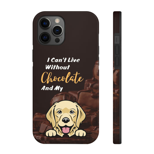 Chocolate and Dog iPhone 12 Case (Golden Retriever)
