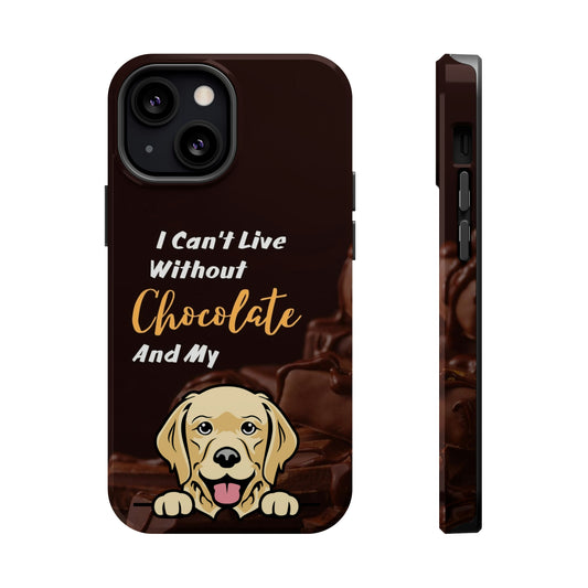 Chocolate and Dog iPhone 13 MagSafe Case (Golden Retriever)