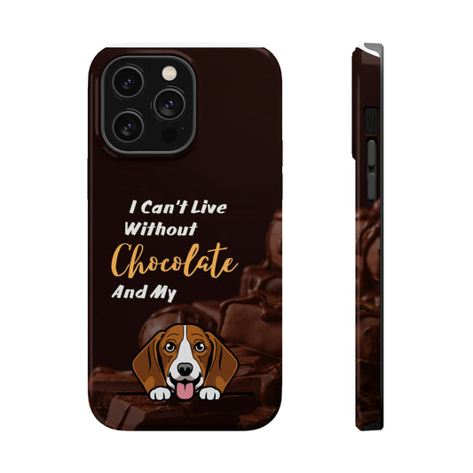 Chocolate and Dog iPhone 14 MagSafe Case (Beagle)