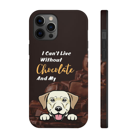 Chocolate and Dog iPhone 12 Case (Labrador Retriever)