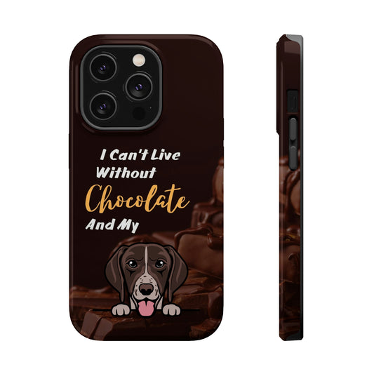 Chocolate and Dog iPhone 14 MagSafe Case (German Shorthair)