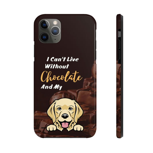 Chocolate and Dog iPhone 11 Case (Golden Retriever)