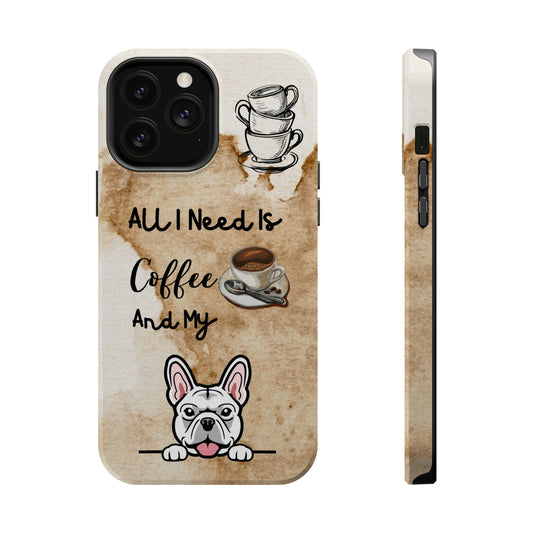 Coffee and Dog iPhone 13 Case (Frenchie)