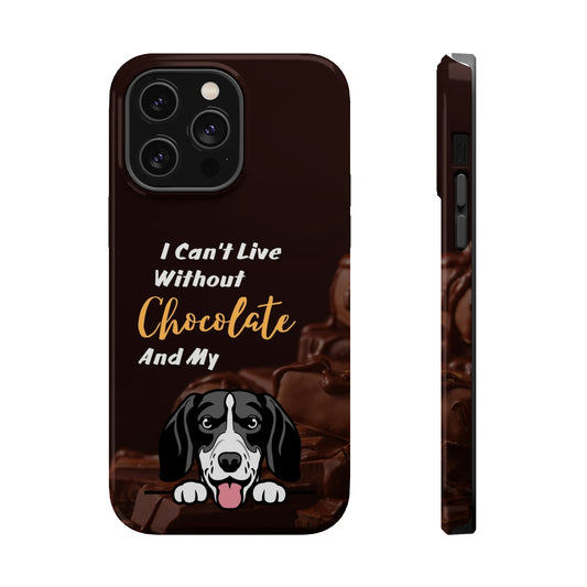 Chocolate and Dog iPhone 14 MagSafe Case (English Pointer)