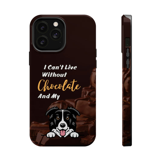 Chocolate and Dog iPhone 13 MagSafe Case (Border Collie)