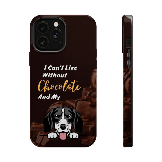 Chocolate and Dog iPhone 13 MagSafe Case (English Pointer)