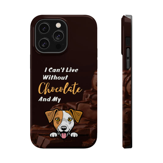 Chocolate and Dog iPhone 14 MagSafe Case (Jack Russel Terrier)