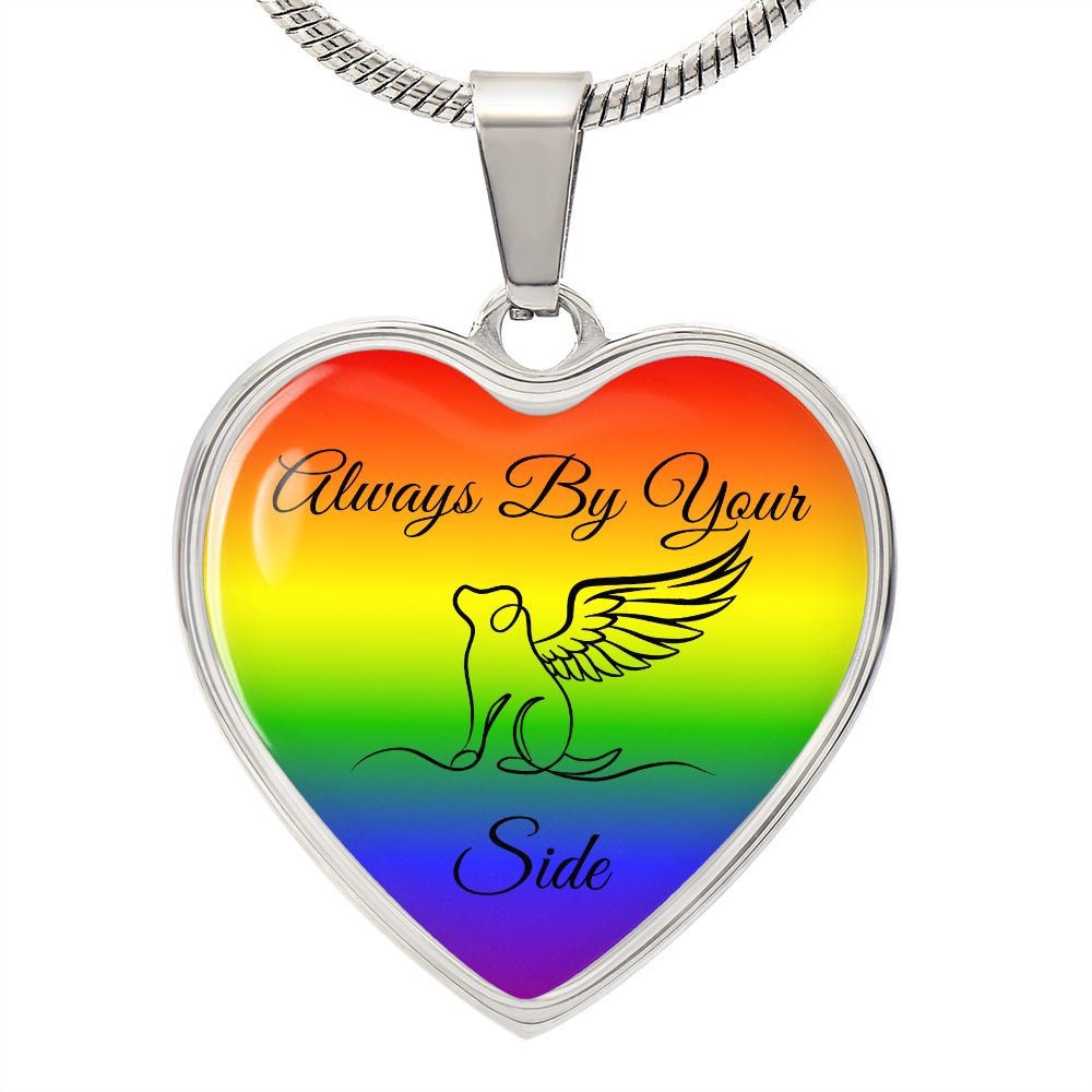 Always By Your Side Engravable Heart Necklace Where Dogs Shop