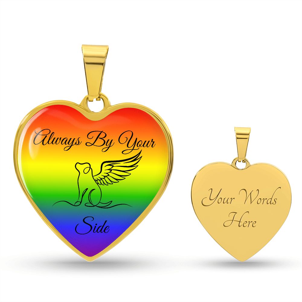 Always By Your Side Engravable Heart Necklace Where Dogs Shop