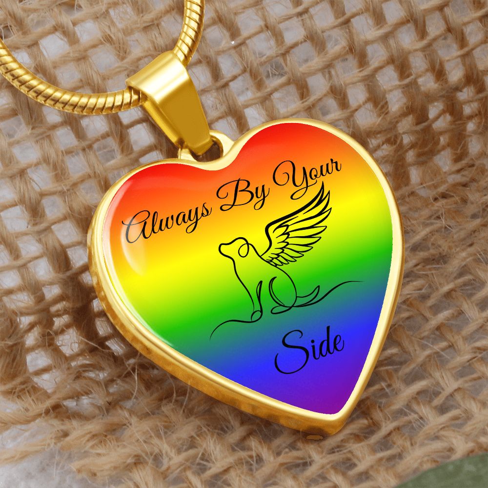 Always By Your Side Engravable Heart Necklace Where Dogs Shop