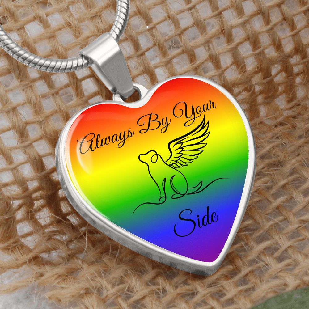 Always By Your Side Engravable Heart Necklace Where Dogs Shop