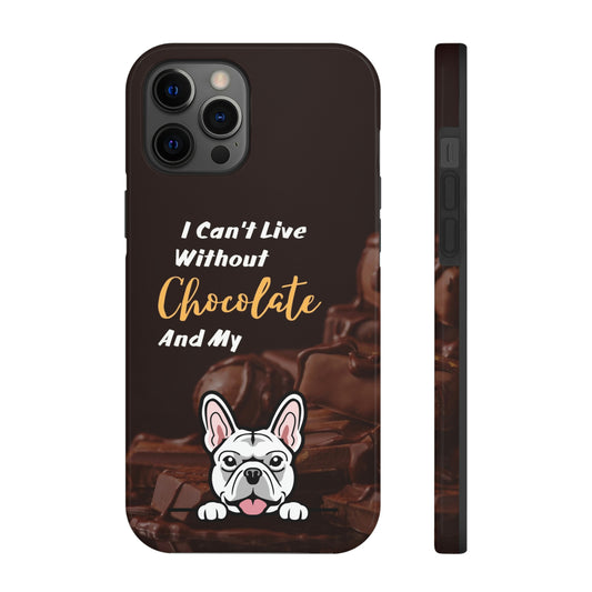 Chocolate and Dog iPhone 12 Case (Frenchie)