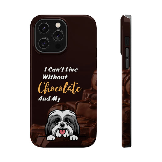 Chocolate and Dog iPhone 14 MagSafe Case (Shih tzu)