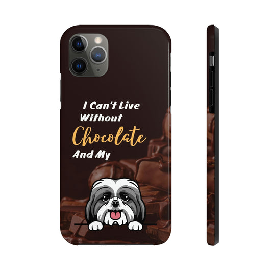 Chocolate and Dog iPhone 11 Case (Shih Tzu)